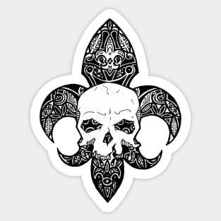 Skull and Lily Sticker